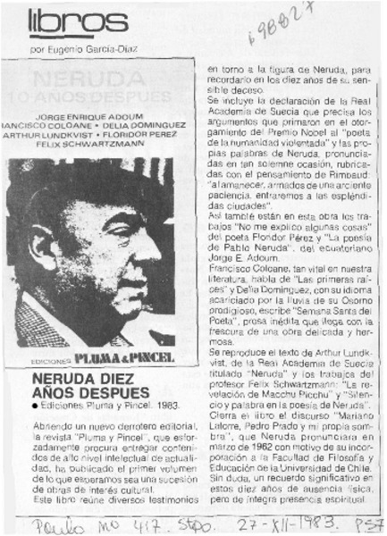 Neruda diez años después