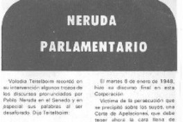Neruda parlamentario.