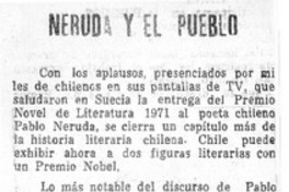 Neruda y el pueblo.