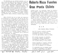 Roberto Meza Fuentes gran poeta chilote.