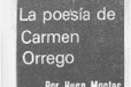 La poesía de Carmen Orrego
