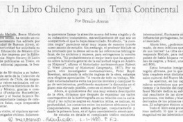 Un libro chileno para un tema continental