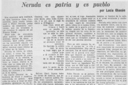 Neruda es patria y es pueblo