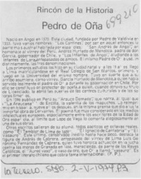 Pedro de Oña.