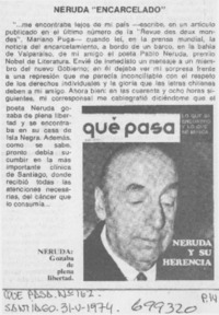 Neruda "encarcelado".