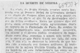 La muerte de Neruda.