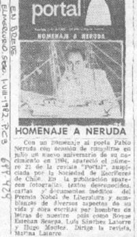Homenaje a Neruda.