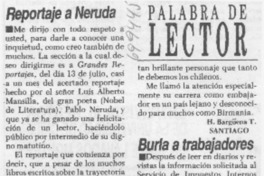 Reportaje a Neruda.