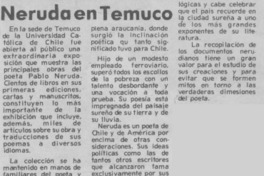 Neruda en Temuco.