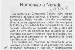 Homenaje a Neruda.