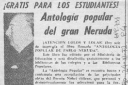 Antología popular del gran Neruda.