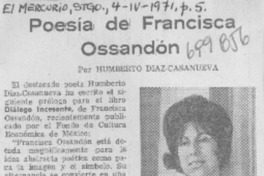 Poesía de Francisca Ossandón