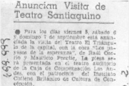 Anuncian visita de teatro santiaguino.