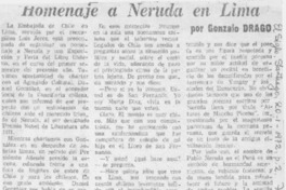 Homenaje a Neruda en Lima