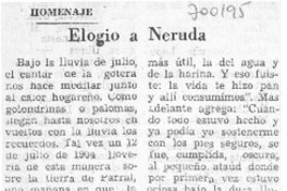 Elogio a Neruda