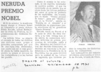 Neruda Premio Nobel.