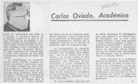 Carlos Oviedo, Académico.