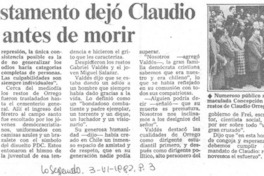 Carta testamento dejó Claudio Orrego antes de morir.