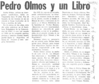 Pedro Olmos y un libro
