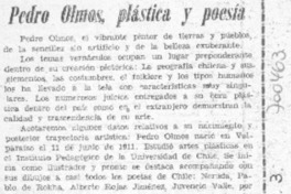 Pedro Olmos, plástica y poesía