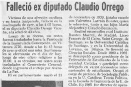 Falleció ex diputado Claudio Orrego.