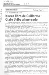 Nuevo libro de Guillermo Olate Uribe al mercado