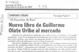 Nuevo libro de Guillermo Olate Uribe al mercado