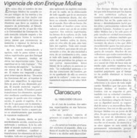 Vigencia de don Enrique Molina