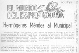 Hermógenes Méndez al municipal.