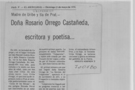 Rosario Orrego Castañeda, escritora y poetisa --