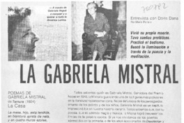 La Gabriela Mistral : [enrevista]