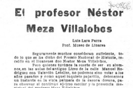 El profesor Néstor Meza Villalobos