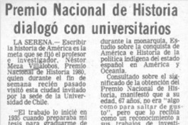 Premio Nacional de Historia dialogó con universitarios.