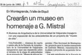 Crearán un museo en homenaje a G. Mistral.