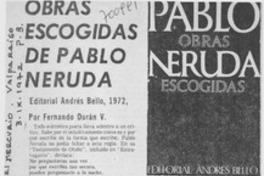 Obras escogidas de Pablo Neruda