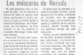 Las máscaras de Neruda