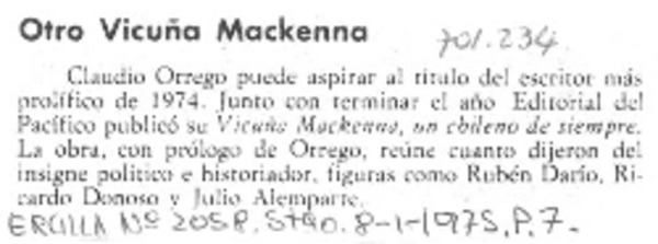 Otro Vicuña Mackenna.