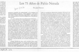 Los 75 años de Pablo Neruda