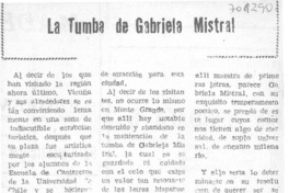 La tumba de Gabriela Mistral