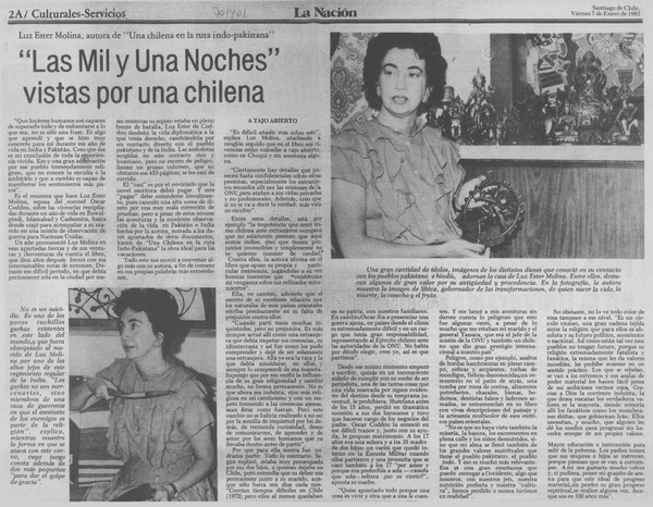 "Las Mil y una noches" vistas por una chilena.