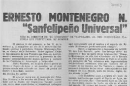 Ernesto Montenegro N. "sanfelipeño universal".