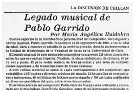 Legado musical de Pablo Garrido