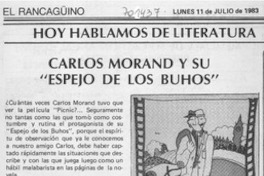 Carlos Morand y su "espejo de los buhos"