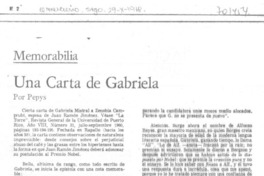 Una carta de Gabriela