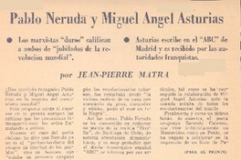 Pablo Neruda y Miguel Angel Asturias
