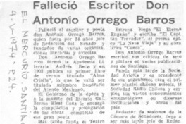 Falleció escritor Don Antonio Orrego Barros.