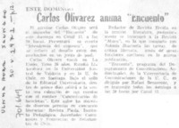 Carlos Olivárez anima "Encuento".