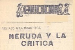 Neruda y la crítica.