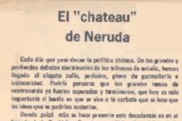 El "chateau" de Neruda.