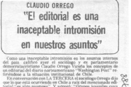 "El Editorial es una inaceptable intromisión en nuestros asuntos".